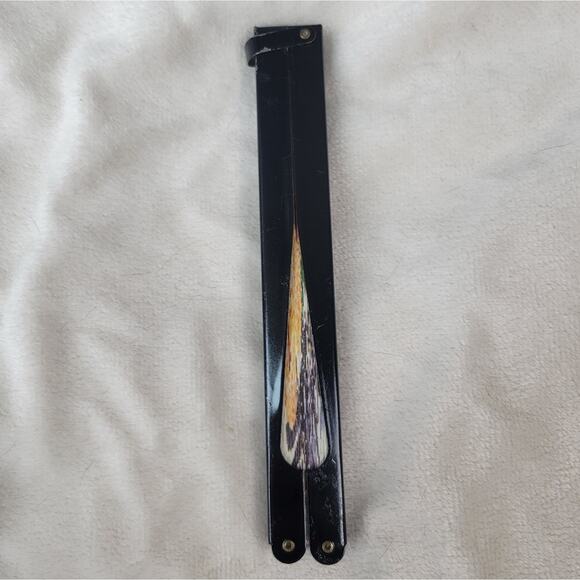 Vintage Fold Up Paper Handheld Fan Floral China - Picture 4 of 5